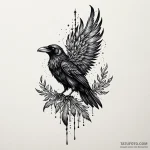 Raven feather crowned in frost, tattoo drawin… — эскиз тату (№1749983071_0, 15.06.2025 10:24) — Tatufoto.com