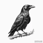 A taxidermy crow — эскиз тату (№1749984587_0, 15.06.2025 10:49) — Tatufoto.com