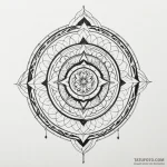 Water rune spiraling through void, ink illust… — эскиз тату (№1749987211_0, 15.06.2025 11:33) — Tatufoto.com