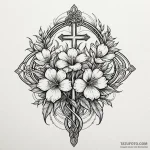 A beautiful birth flower arrangement, specifi… — эскиз тату (№1749987346_0, 15.06.2025 11:35) — Tatufoto.com