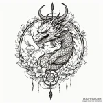 Dreamcatcher pierced by arrows, tattoo line a… — эскиз тату (№1749987481_0, 15.06.2025 11:38) — Tatufoto.com