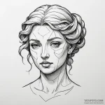 Fragment of a classical sculpture, tattoo lin… — эскиз тату (№1749988926_0, 15.06.2025 12:02) — Tatufoto.com
