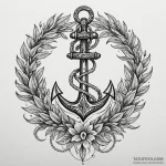 Anchor, steadfast and firm, entwined with a l… — эскиз тату (№1749990977_0, 15.06.2025 12:36) — Tatufoto.com