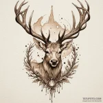 Arcane stag with crystal antlers, tattoo flas… — эскиз тату (№1749993640_0, 15.06.2025 13:20) — Tatufoto.com