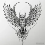 Harpy, tattoo sketch design, on a clean white… — эскиз тату (№1749994333_0, 15.06.2025 13:32) — Tatufoto.com