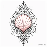 Pearlescent shell beneath starlight, tattoo d… — эскиз тату (№1749997102_0, 15.06.2025 14:18) — Tatufoto.com
