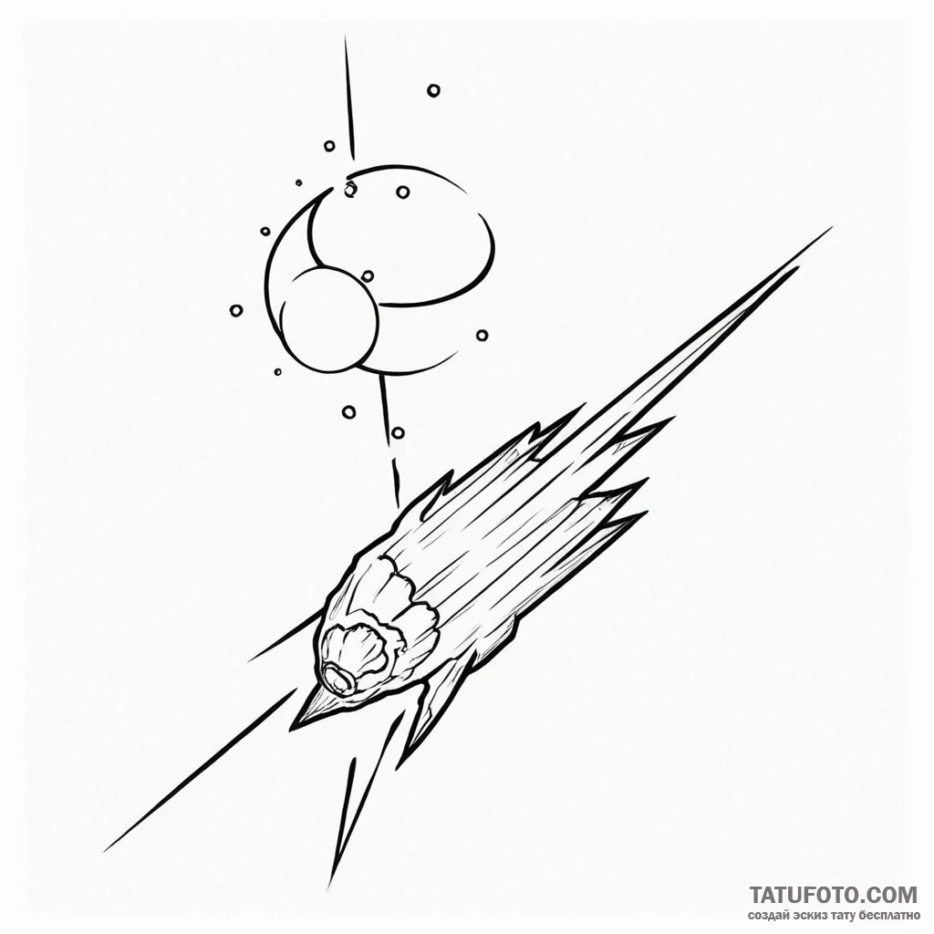 Comet - эскиз тату (№1749997241_0, 15.06.2025 14:20) — Tatufoto.com