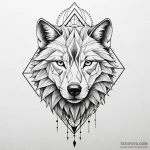 Geometric wolf head composed of sharp, black… — эскиз тату (№1749998068_0, 15.06.2025 14:34) — Tatufoto.com