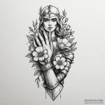 Gauntlet of a knightess, holding a single, fr… — эскиз тату (№1750000203_0, 15.06.2025 15:10) — Tatufoto.com