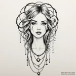 Cosmic chains binding time, artistic tattoo s… — эскиз тату (№1750002524_0, 15.06.2025 15:48) — Tatufoto.com