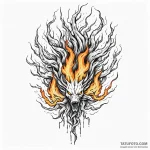 Hydra, its multiple heads spitting fire, acid… — эскиз тату (№1750002661_0, 15.06.2025 15:51) — Tatufoto.com