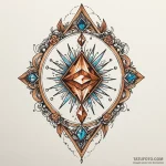 Crystal mirror revealing true form, tattoo fl… — эскиз тату (№1750003481_0, 15.06.2025 16:04) — Tatufoto.com