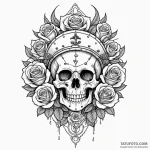 Helm of a ship, large and wooden, ink illustr… — эскиз тату (№1750004302_0, 15.06.2025 16:18) — Tatufoto.com