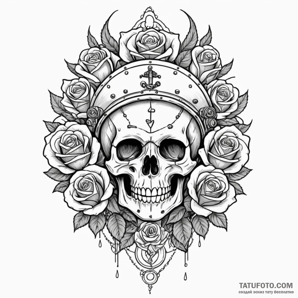 Helm of a ship, large and wooden, ink illustr... - эскиз тату (№1750004302_0, 15.06.2025 16:18) — Tatufoto.com