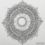 Eternal knot that binds the sun and moon, ink… — эскиз тату (№1750004434_0, 15.06.2025 16:20) — Tatufoto.com