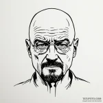 Walter white’s face from breaking bad — эскиз тату (№1750004568_0, 15.06.2025 16:22) — Tatufoto.com
