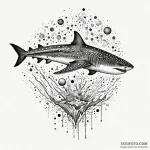 Whale shark whose spots are a glowing star ma… — эскиз тату (№1750005313_0, 15.06.2025 16:35) — Tatufoto.com