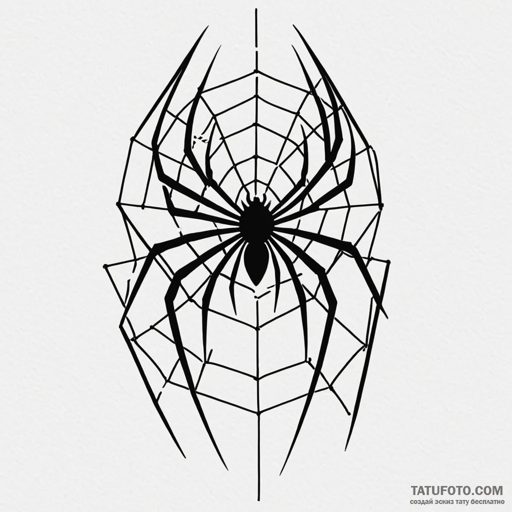 Spider-man logo, minimalist, tattoo line art,... - эскиз тату (№1750005516_0, 15.06.2025 16:38) — Tatufoto.com