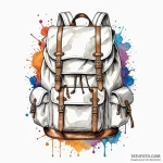 A detailed backpack open, accessible,, tattoo… — эскиз тату (№1750006260_0, 15.06.2025 16:51) — Tatufoto.com