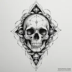 Arcane staff topped with crystal skull, tatto… — эскиз тату (№1750007796_0, 15.06.2025 17:16) — Tatufoto.com
