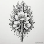 Pearl dagger beneath frozen bloom, concept ar… — эскиз тату (№1750007944_0, 15.06.2025 17:19) — Tatufoto.com