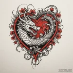 Barbed wire wrapped around a bleeding heart,… — эскиз тату (№1750009715_0, 15.06.2025 17:48) — Tatufoto.com