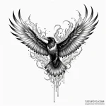 Crow wings made of smoke, tattoo sketch desig… — эскиз тату (№1750015383_0, 15.06.2025 19:23) — Tatufoto.com