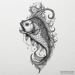Fish hook baited with a glowing, digital lure… — эскиз тату (№1750018873_0, 15.06.2025 20:21) — Tatufoto.com