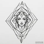 Crystal mirror revealing true form, concept a… — эскиз тату (№1750019085_0, 15.06.2025 20:24) — Tatufoto.com