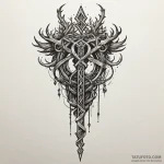 Oak staff crowned with runes, concept art for… — эскиз тату (№1750022763_0, 15.06.2025 21:26) — Tatufoto.com