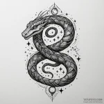 Moonlight serpent weaving through stars, arti… — эскиз тату (№1750023387_0, 15.06.2025 21:36) — Tatufoto.com