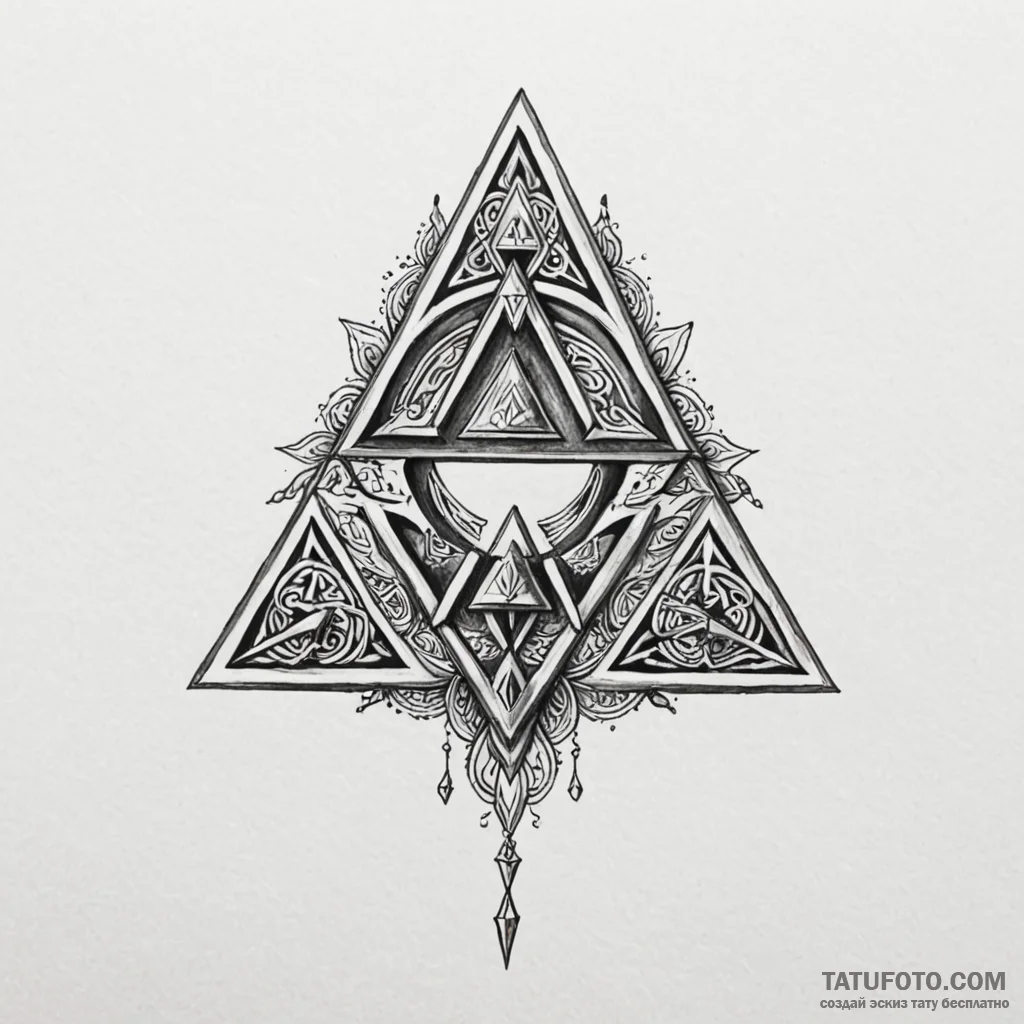 The triforce (from the legend of zelda) - эскиз тату (№1750025825_0, 15.06.2025 22:17) — Tatufoto.com