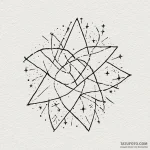 Sewing needle stitching stars into the fabric… — эскиз тату (№1750027086_0, 15.06.2025 22:38) — Tatufoto.com