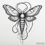 Arcane moth caught between realities, ink ill… — эскиз тату (№1750027222_0, 15.06.2025 22:40) — Tatufoto.com