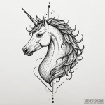 Unicorn, concept art for tattoo, dynamic comp… — эскиз тату (№1750027569_0, 15.06.2025 22:46) — Tatufoto.com