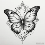Butterfly composed of shattered mirror fragme… — эскиз тату (№1750027923_0, 15.06.2025 22:52) — Tatufoto.com
