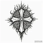 Old coin wrapped in roots, ink illustration f… — эскиз тату (№1750037811_0, 16.06.2025 01:36) — Tatufoto.com