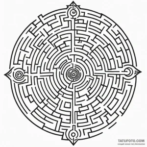 Labyrinth - эскиз тату (№1750044426_0, 16.06.2025 03:27) — Tatufoto.com