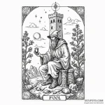 A tarot card (e.g., the fool, the hermit, the… — эскиз тату (№1750045142_0, 16.06.2025 03:39) — Tatufoto.com
