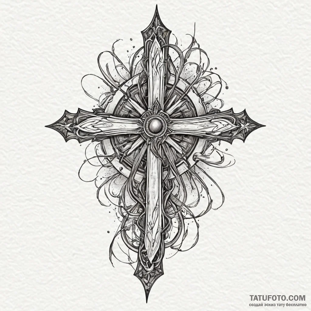 Rift-bound blade through shattered veil, tatt... - эскиз тату (№1750047159_0, 16.06.2025 04:12) — Tatufoto.com
