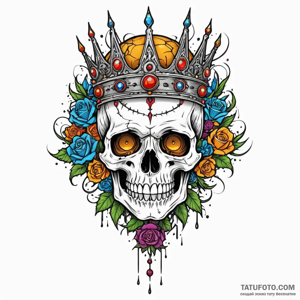 Necrotic relic crowned with thorns, tattoo fl... - эскиз тату (№1750047812_0, 16.06.2025 04:23) — Tatufoto.com