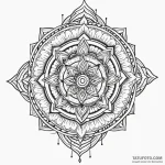 Blood glyph traced in frost, ink illustration… — эскиз тату (№1750048725_0, 16.06.2025 04:38) — Tatufoto.com