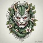 Mask of the green man, woven from leaves and… — эскиз тату (№1750049900_0, 16.06.2025 04:58) — Tatufoto.com