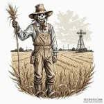 Scarecrow, having done its job, standing prou… — эскиз тату (№1750050816_0, 16.06.2025 05:13) — Tatufoto.com