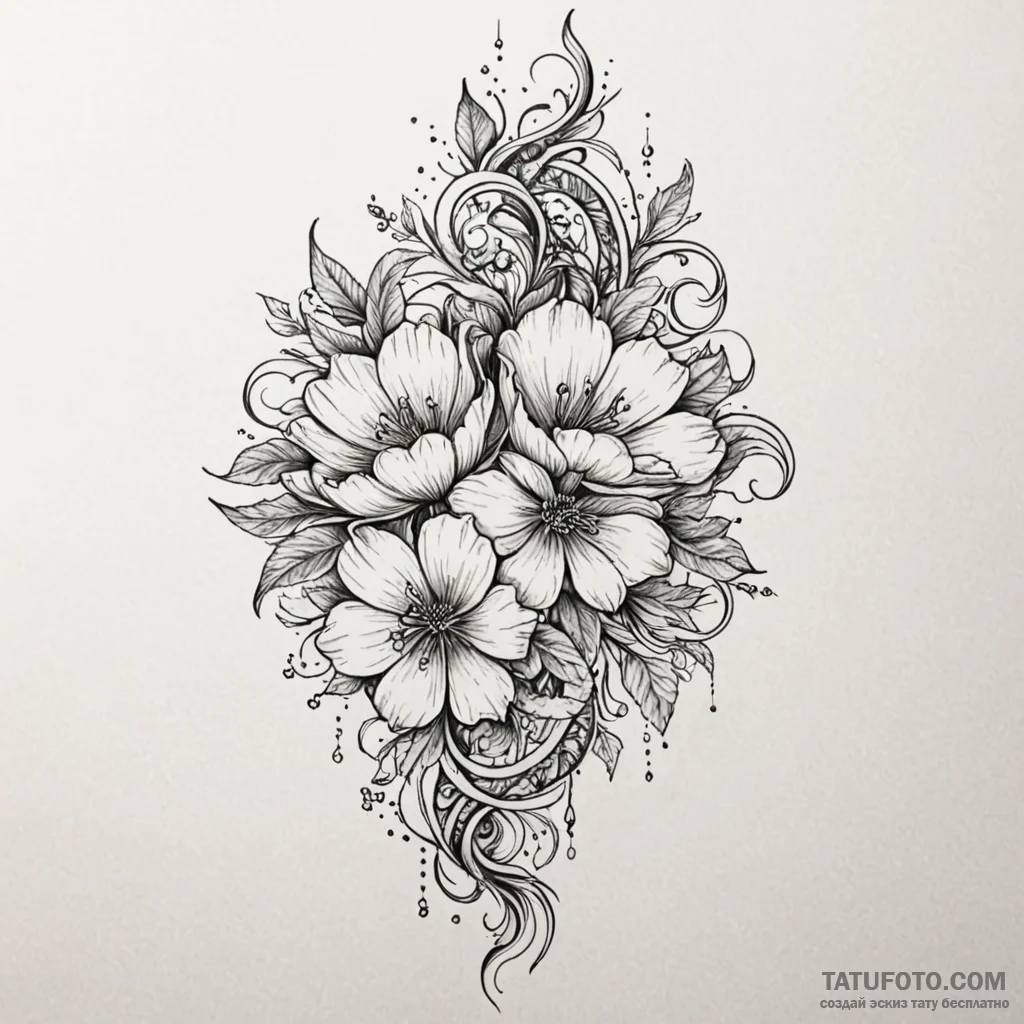 Nebula bloom devouring relic, tattoo sketch d... - эскиз тату (№1750051407_0, 16.06.2025 05:23) — Tatufoto.com