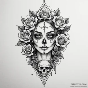 Nymph eyes beneath spectral mist, artistic ta... - эскиз тату (№1750051796_0, 16.06.2025 05:29) — Tatufoto.com