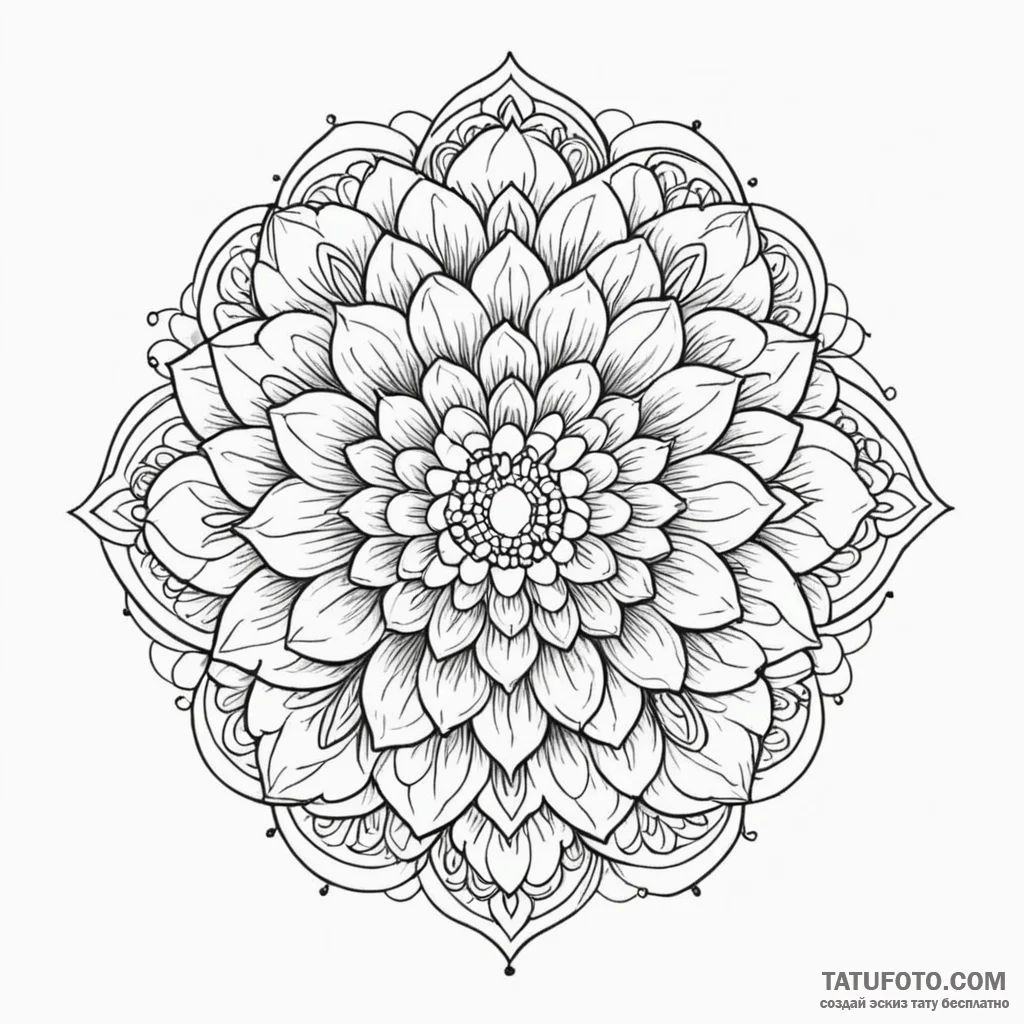A mandala pattern (is there, but can be half-... - эскиз тату (№1750052640_0, 16.06.2025 05:44) — Tatufoto.com