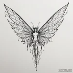 Fairy wings, delicate and translucent, left o… — эскиз тату (№1750053184_0, 16.06.2025 05:53) — Tatufoto.com