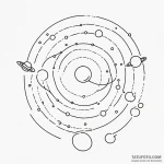 A minimalist solar system — эскиз тату (№1750053446_0, 16.06.2025 05:57) — Tatufoto.com