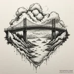 Quartz bridge beneath spectral clouds, tattoo… — эскиз тату (№1750055092_0, 16.06.2025 06:24) — Tatufoto.com